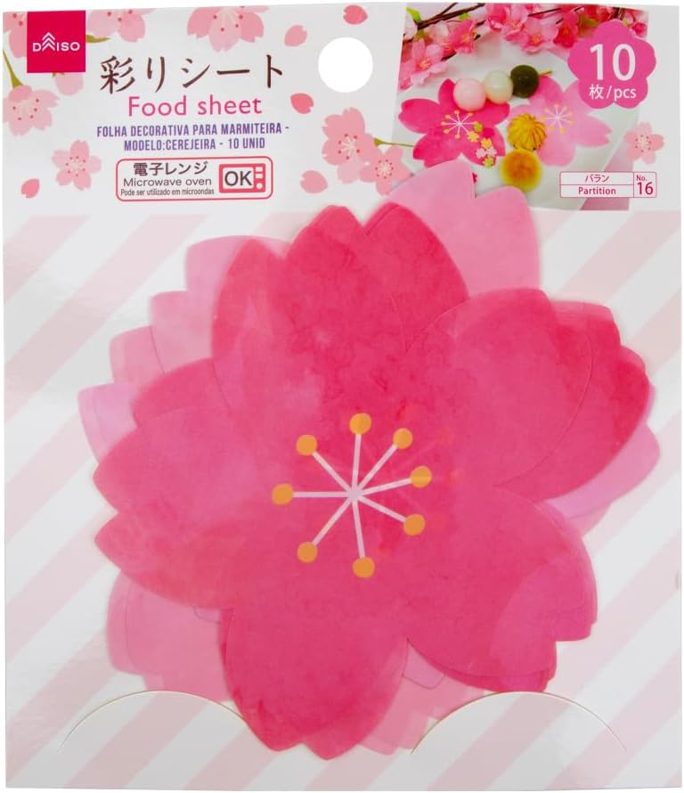 Daiso Cherry Blossom Food Sheets 10 Pcs Set